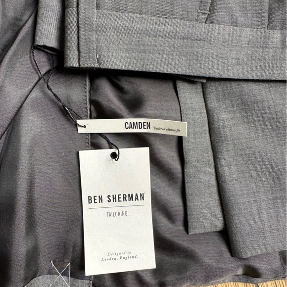 Men’s Ben Sherman Suit 38 Reg blazer 30W 32L slacks gray - Picture 7 of 13
